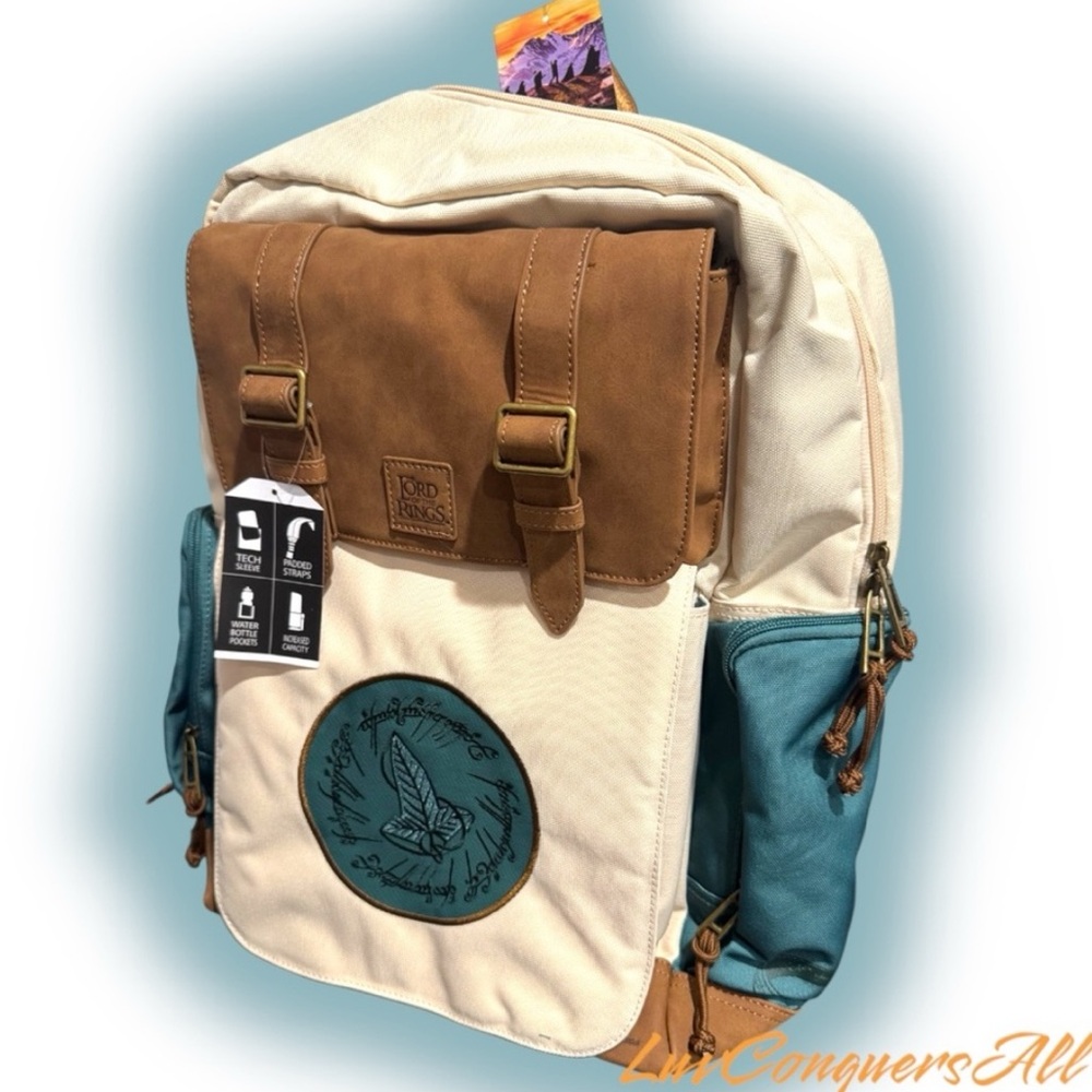 The Lord of The Rings Leaf of Lorien Multi Pocket Backpack